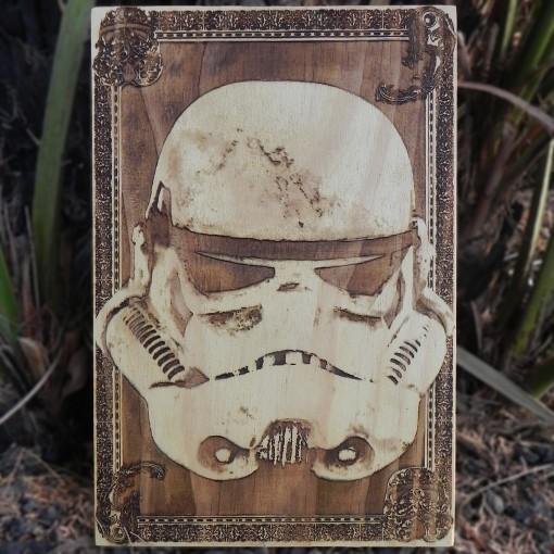Engravers Dungeon Laser Etches Pine Movie Posters | Woodworking Network